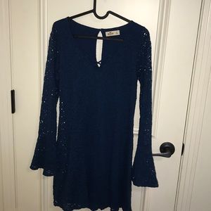 Navy blue long sleeve hollister dress